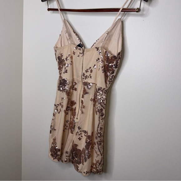 Windsor Sequin Romper in Beige and Copper - Picture 6 of 6